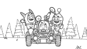 tranh tô màu tranh tô màu Oddbods cho bé 7 tuổi miễn phí