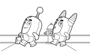 hình tô màu tranh tô màu Oddbods in ngay