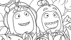 tranh tô màu tranh tô màu Oddbods cho bé 4 tuổi miễn phí