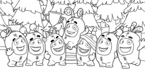 tải hình tô màu tranh tô màu Oddbods cho bé 7 tuổi