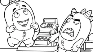tranh tô màu tranh tô màu Oddbods cho bé 7-8 tuổi