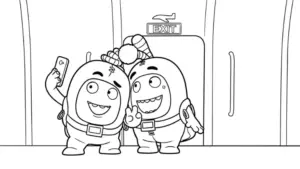 tranh tô màu tranh tô màu Oddbods cho bé 3 tuổi miễn phí
