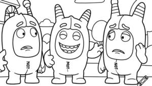 tranh tô màu tranh tô màu Oddbods cho bé 5 tuổi