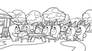 tải tranh tô màu tranh tô màu Oddbods cho bé 7 tuổi