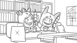 download hình tô màu tranh tô màu Oddbods miễn phí