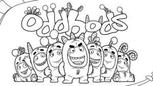 tải tranh tô màu tranh tô màu Oddbods cho bé 6 tuổi