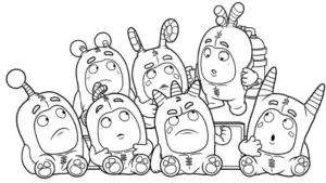 tải file tranh tô màu tranh tô màu Oddbods