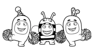 tải hình tô màu tranh tô màu Oddbods cho bé miễn phí