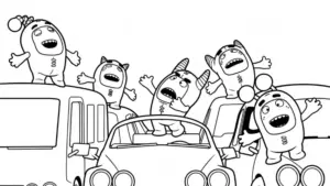 file pdf tranh tô màu tranh tô màu Oddbods cho bé