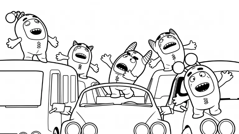 file pdf tranh tô màu tranh tô màu Oddbods cho bé