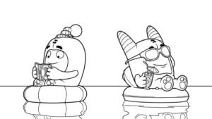 tranh tô màu tranh tô màu Oddbods cho bé tải về