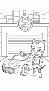 in hình tô màu tranh tô màu PJ Mask cho bé 4 tuổi