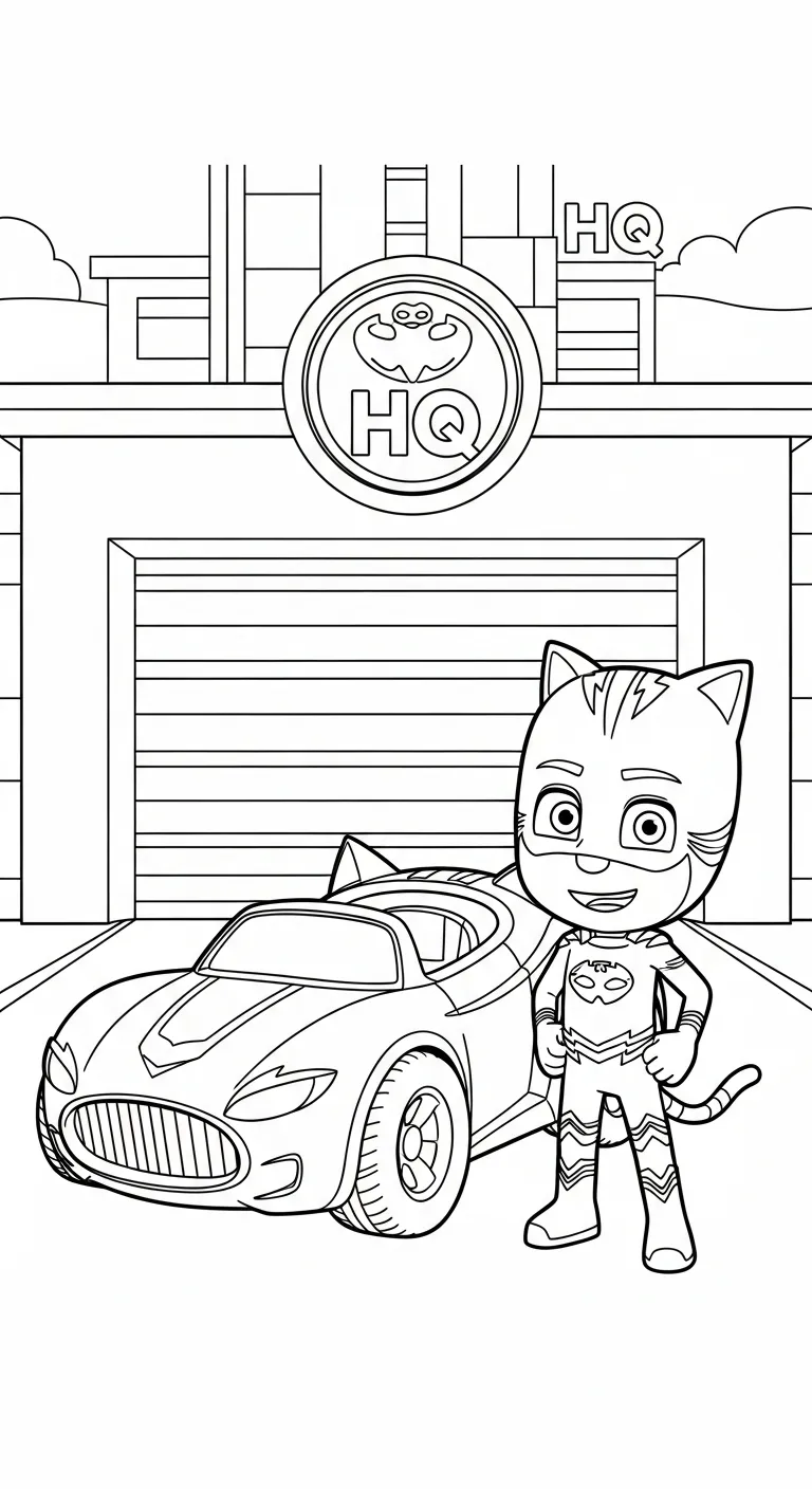 in hình tô màu tranh tô màu PJ Mask cho bé 4 tuổi