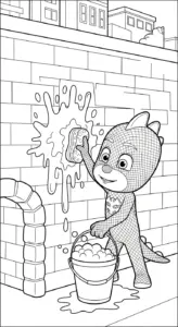 tải tranh tô màu tranh tô màu PJ Mask cho bé 3 tuổi