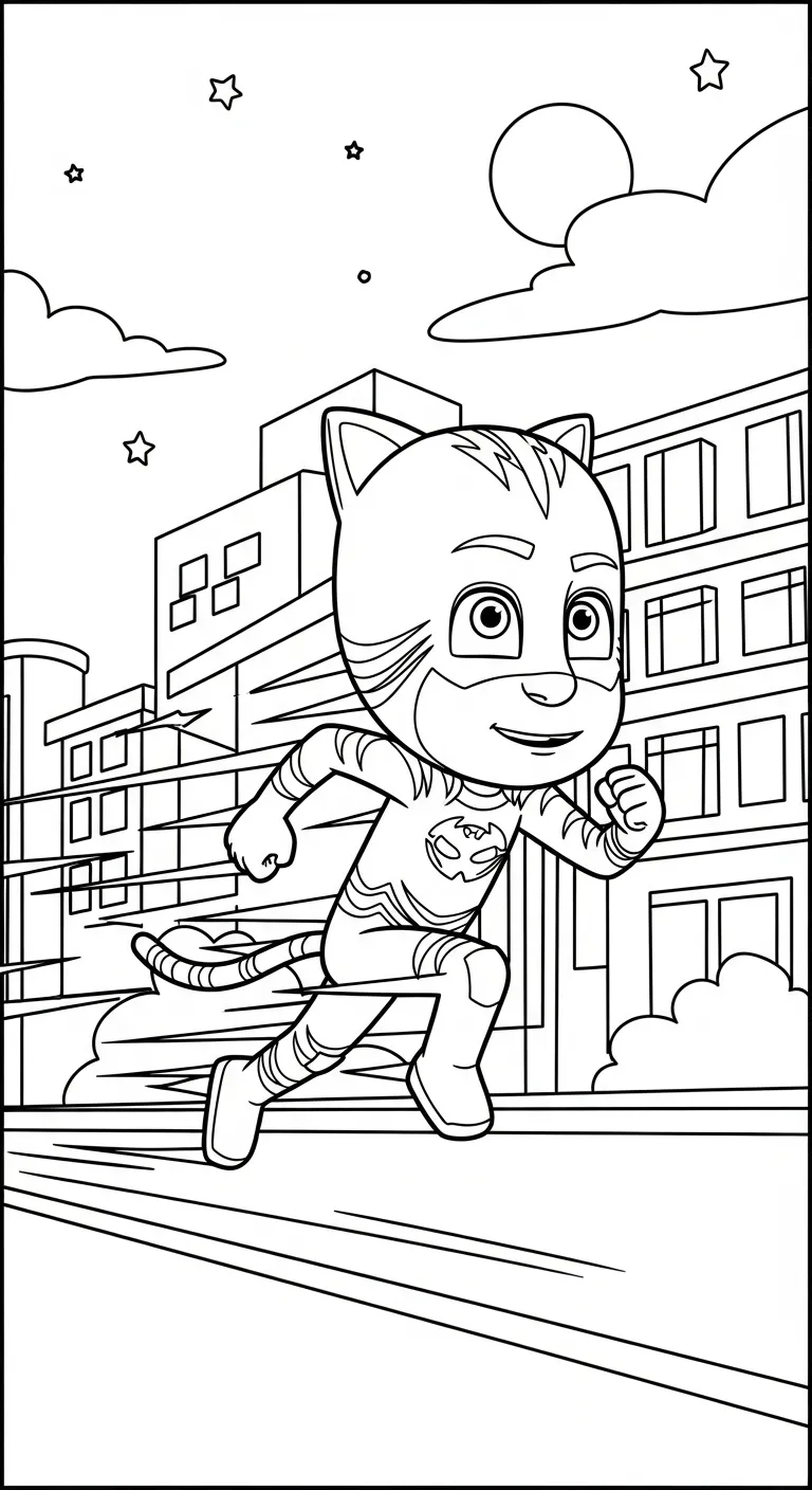 tải hình tô màu tranh tô màu PJ Mask