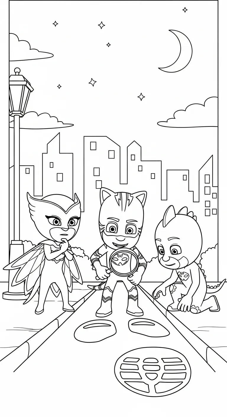 tải hình tô màu tranh tô màu PJ Mask cho bé 6 tuổi 1