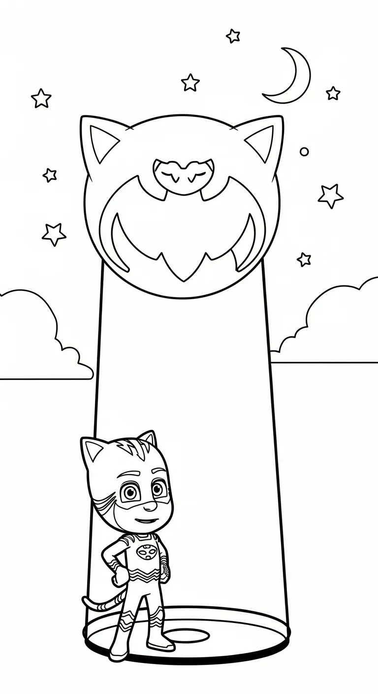 tranh tô màu tranh tô màu PJ Mask cho bé tải về