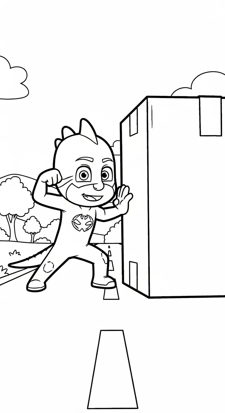 tải hình tô màu tranh tô màu PJ Mask cho bé