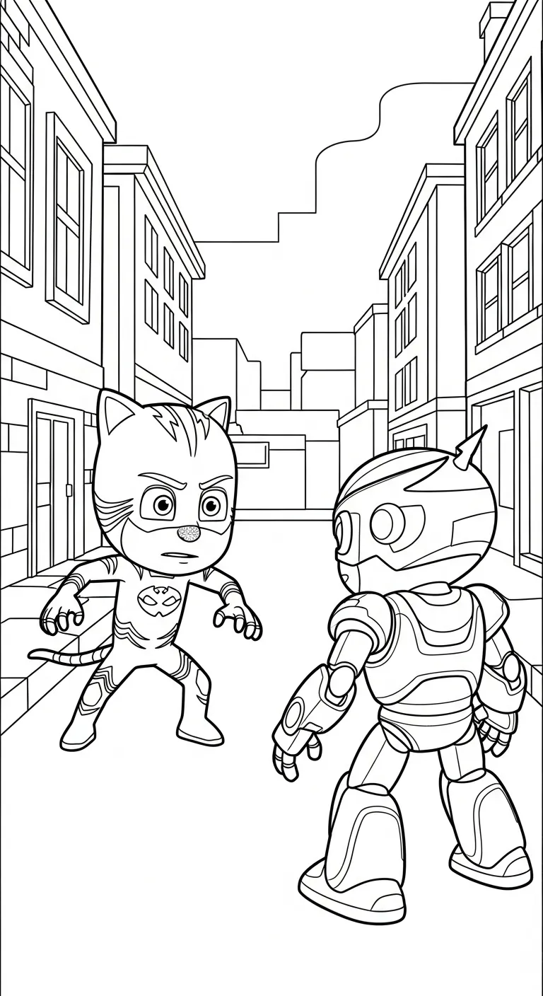 tải hình tô màu tranh tô màu PJ Mask cho bé 6 tuổi