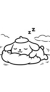 tải tranh tô màu Pompompurin không mất tiền