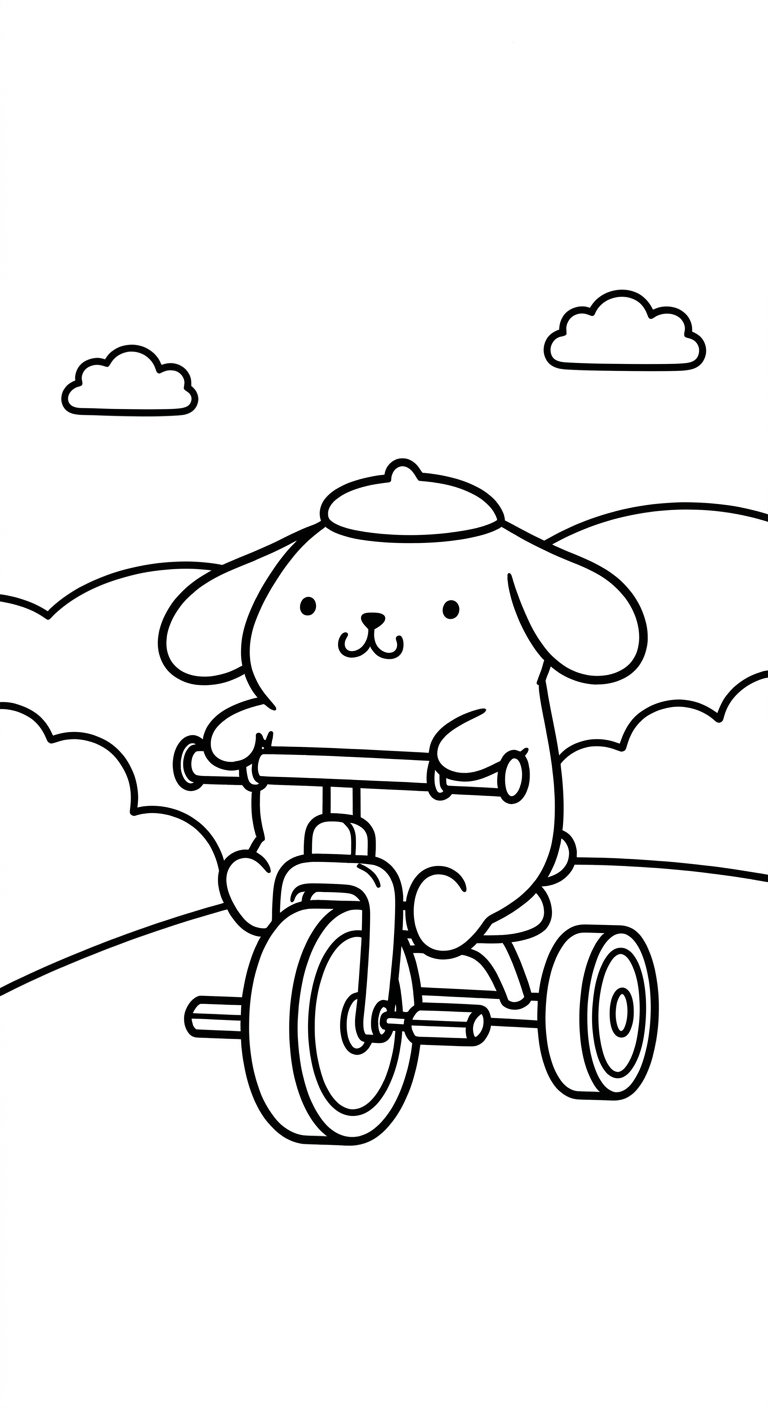 in hình tô màu Pompompurin cho bé 6 tuổi 1