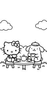 hình tô màu Pompompurin tập tô