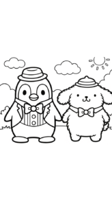 tải tranh tô màu Pompompurin cho bé miễn phí