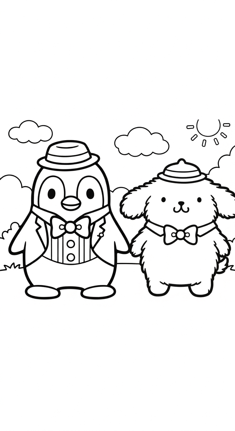 tải tranh tô màu Pompompurin cho bé miễn phí