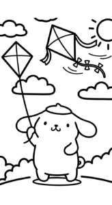 tranh tô màu Pompompurin cho bé 5 tuổi