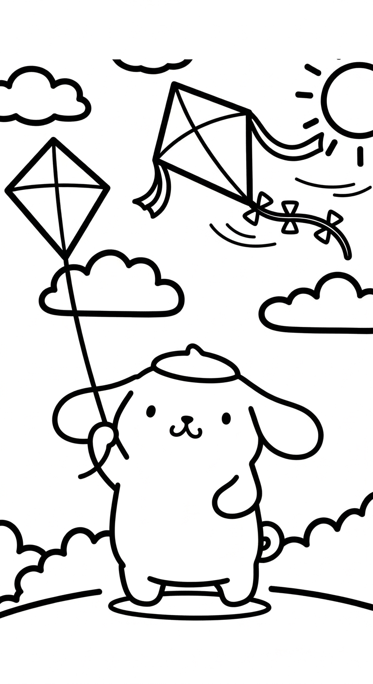 tranh tô màu Pompompurin cho bé 5 tuổi