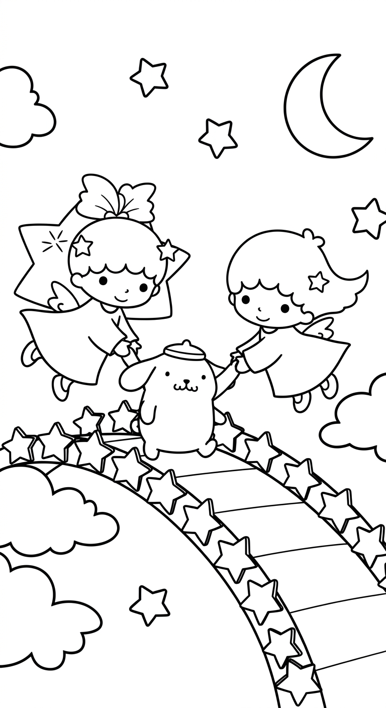 tải hình tô màu Pompompurin cho bé miễn phí