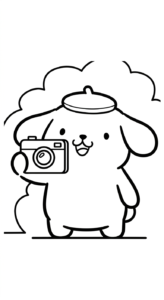 tải tranh tô màu Pompompurin cho bé