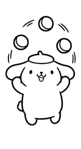 hình tô màu Pompompurin cho trẻ em