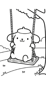 tranh tô màu Pompompurin cho bé đơn giản