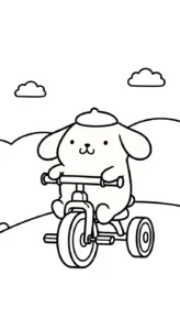 in tranh tô màu Pompompurin cho bé