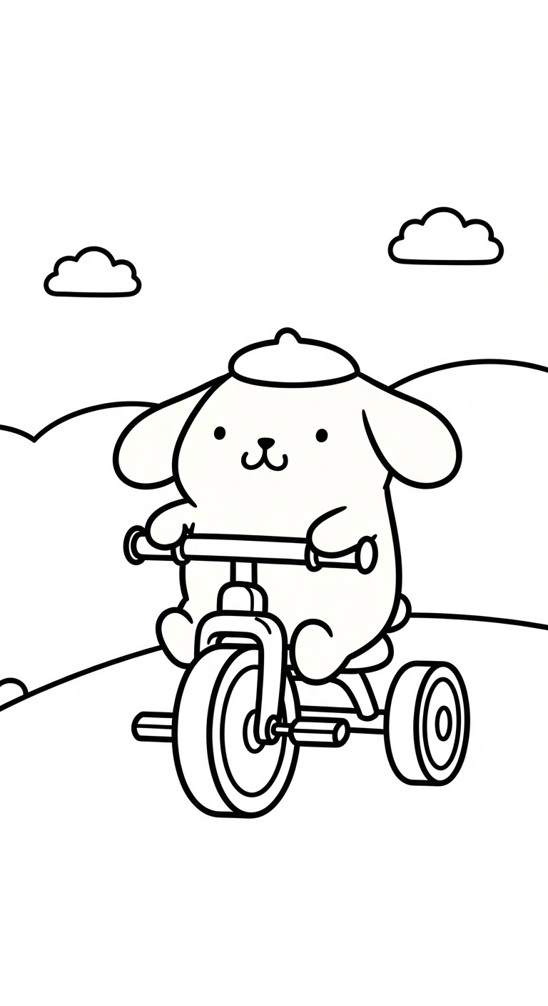 in tranh tô màu Pompompurin cho bé