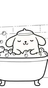 tranh tô màu Pompompurin cho bé
