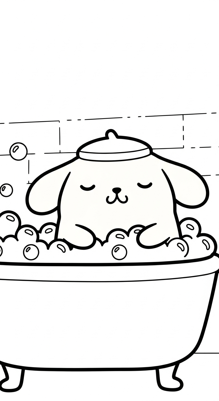 tranh tô màu Pompompurin cho bé
