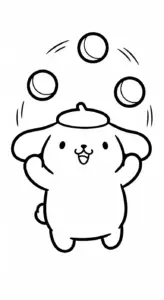hình tô màu Pompompurin rõ nét