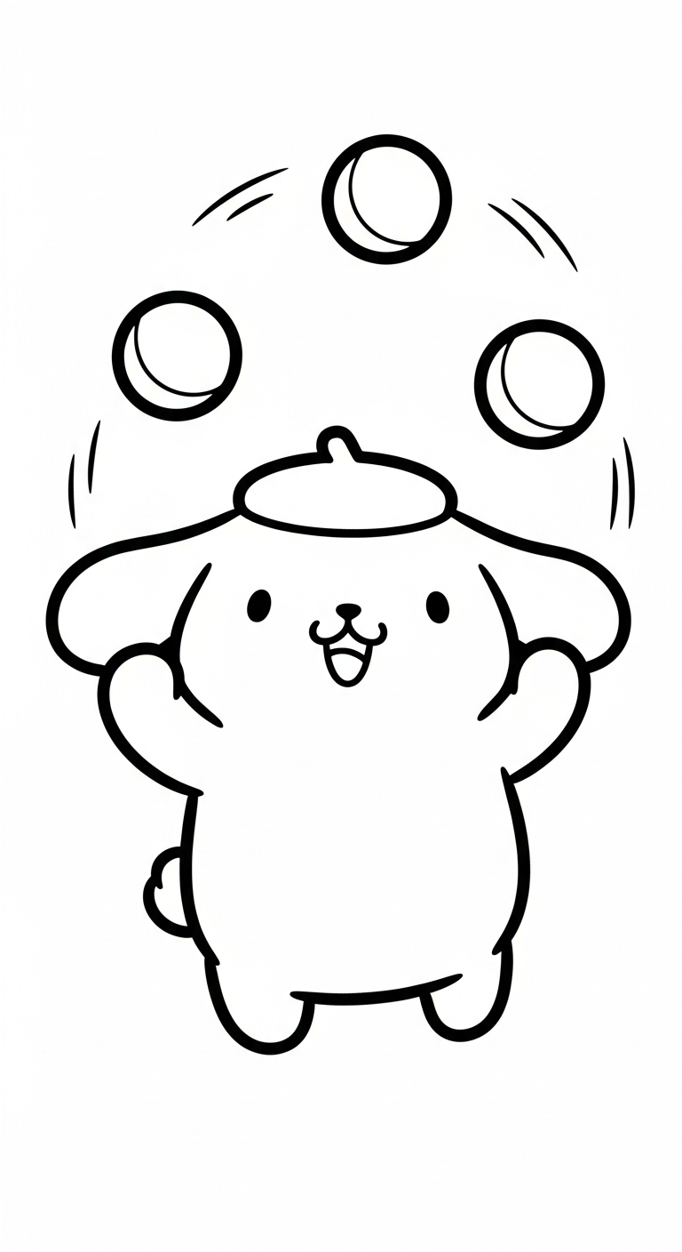 hình tô màu Pompompurin rõ nét