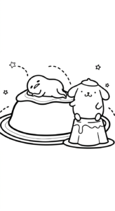 tranh tô màu Pompompurin cho bé đơn giản