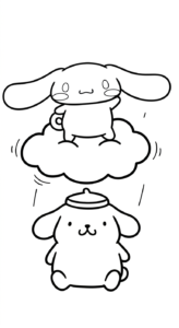 hình tô màu Pompompurin cho bé 7 tuổi miễn phí