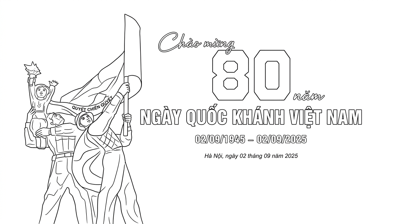 hình tô màu Quốc Khánh 2-9 in ngay
