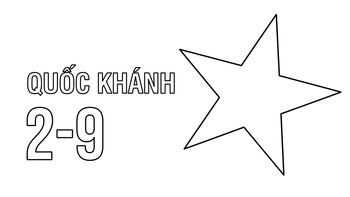 tranh tô màu Quốc Khánh 2-9 cho bé 5 tuổi