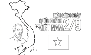 tranh tô màu Quốc Khánh 2-9 cho bé 6 tuổi