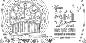 mẫu tranh tô màu Quốc Khánh 2-9 cho bé