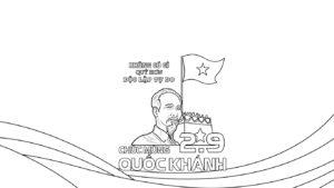 hình tô màu Quốc Khánh 2-9 cho bé tải miễn phí