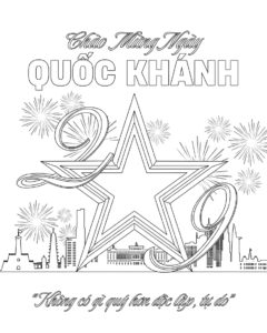 tranh tô màu Quốc Khánh 2-9 cho bé 8 tuổi