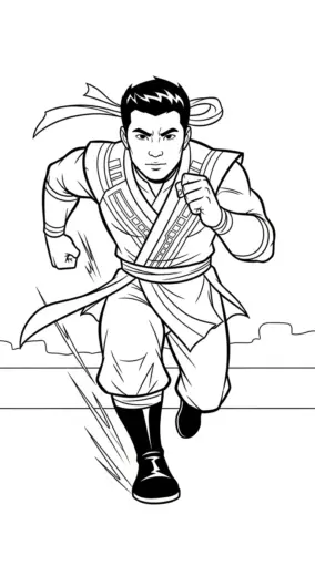 tải hình tô màu Shang chi cho bé 5 tuổi