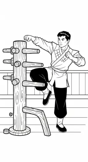 in hình tô màu Shang chi cho bé 8 tuổi
